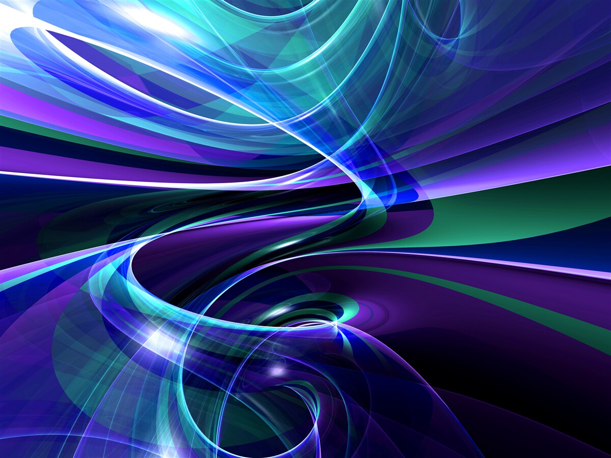 Fotobehang abstracte aurora borealis accenten