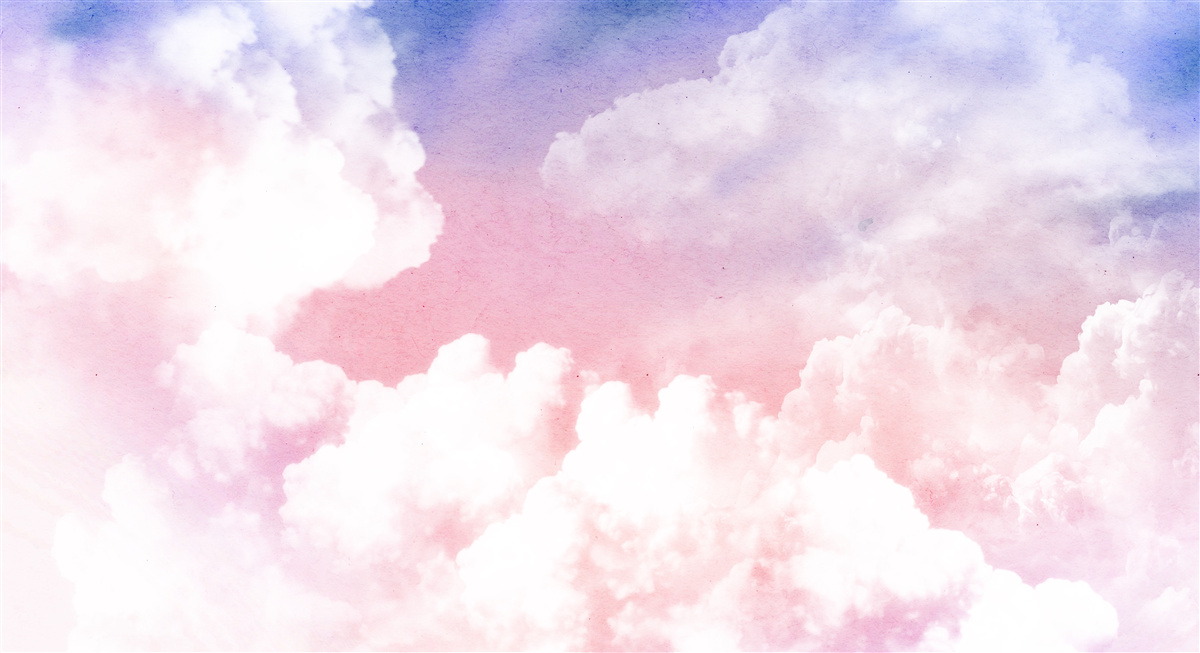 Fotobehang roze zonsondergang wolken