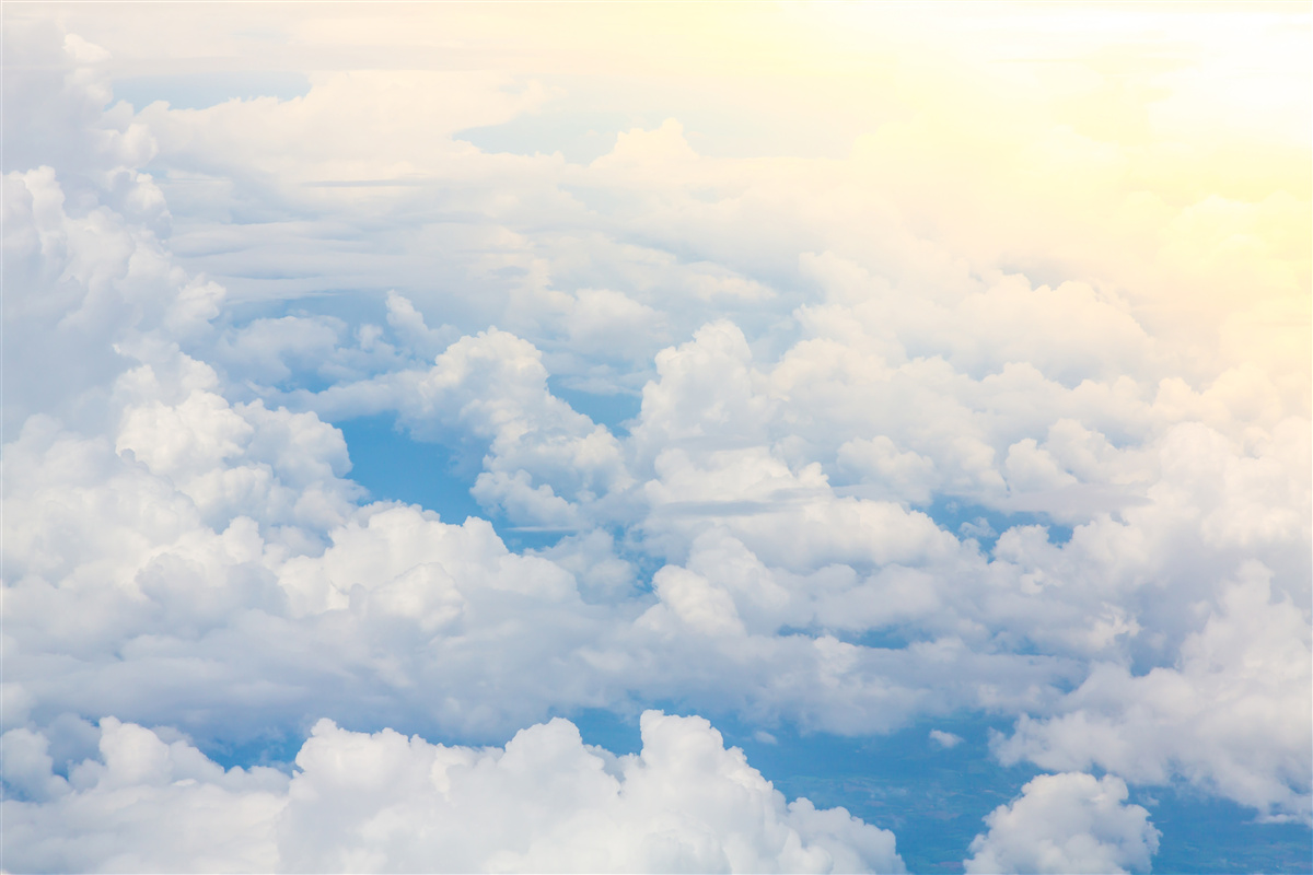 Fotobehang wolken wanneer de zon gaat slapen