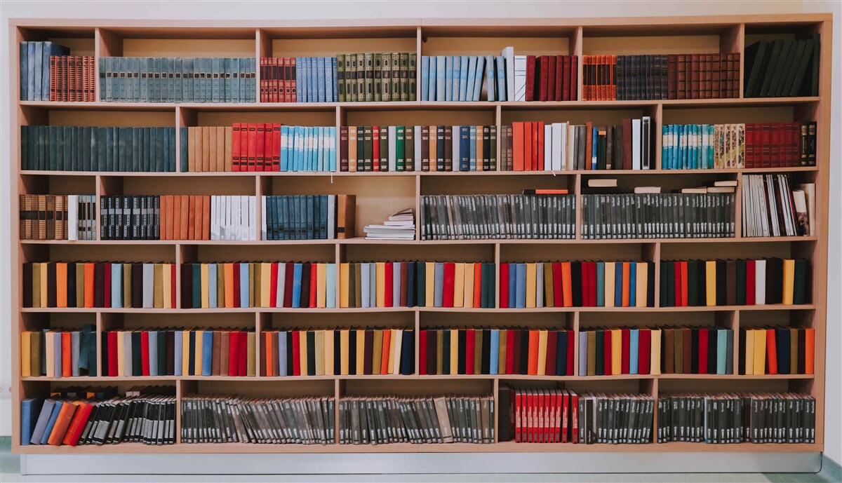 Fotobehang een uitgebreide boekencollectie thuis
