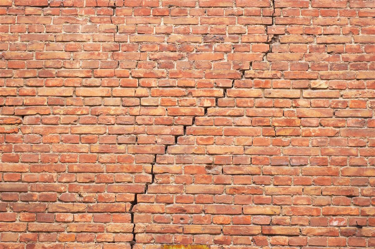 Fotobehang aanzienlijke scheur in de muur