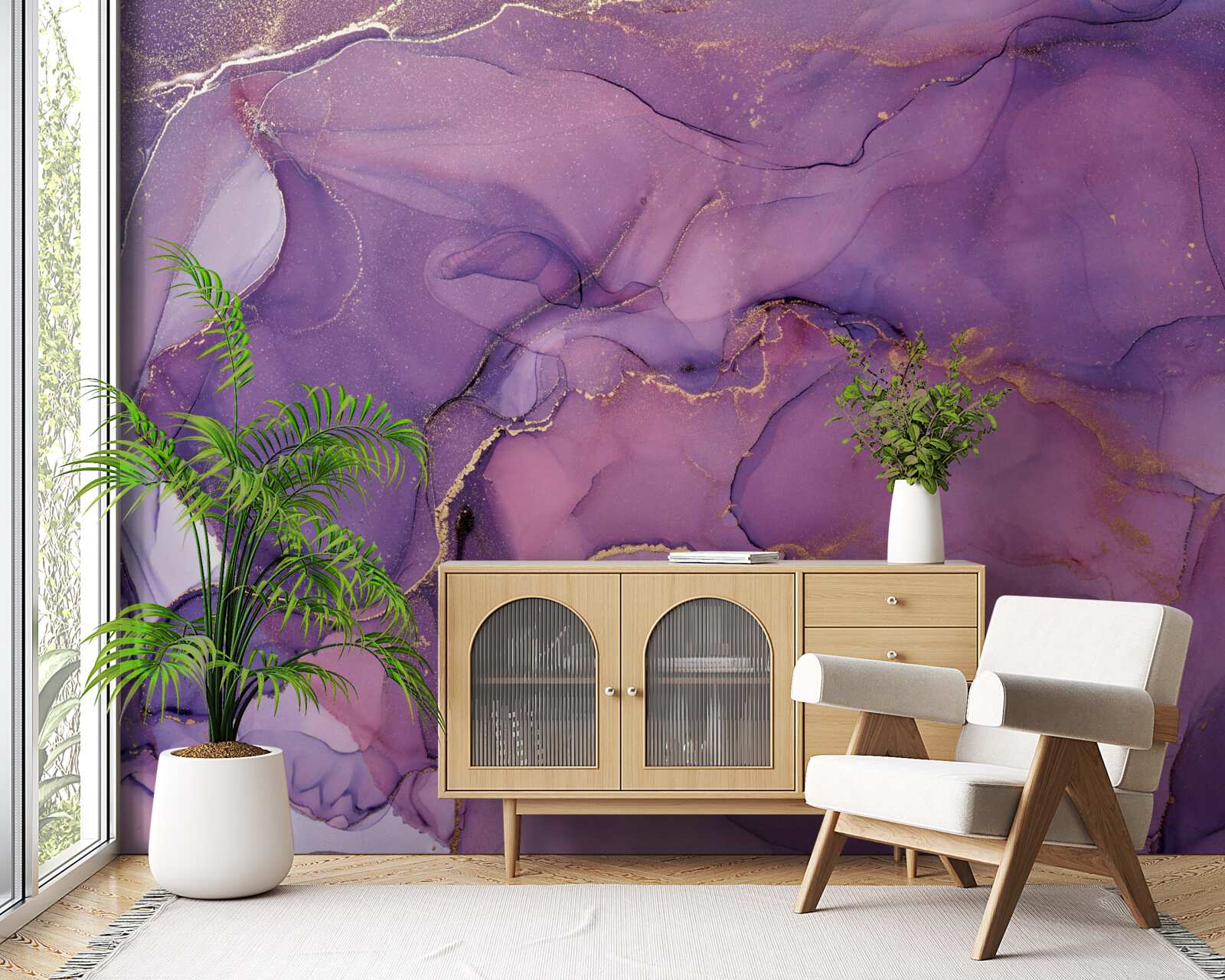 Fotobehang mooie violette highlights