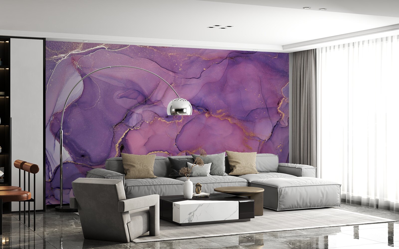 Fotobehang mooie violette highlights