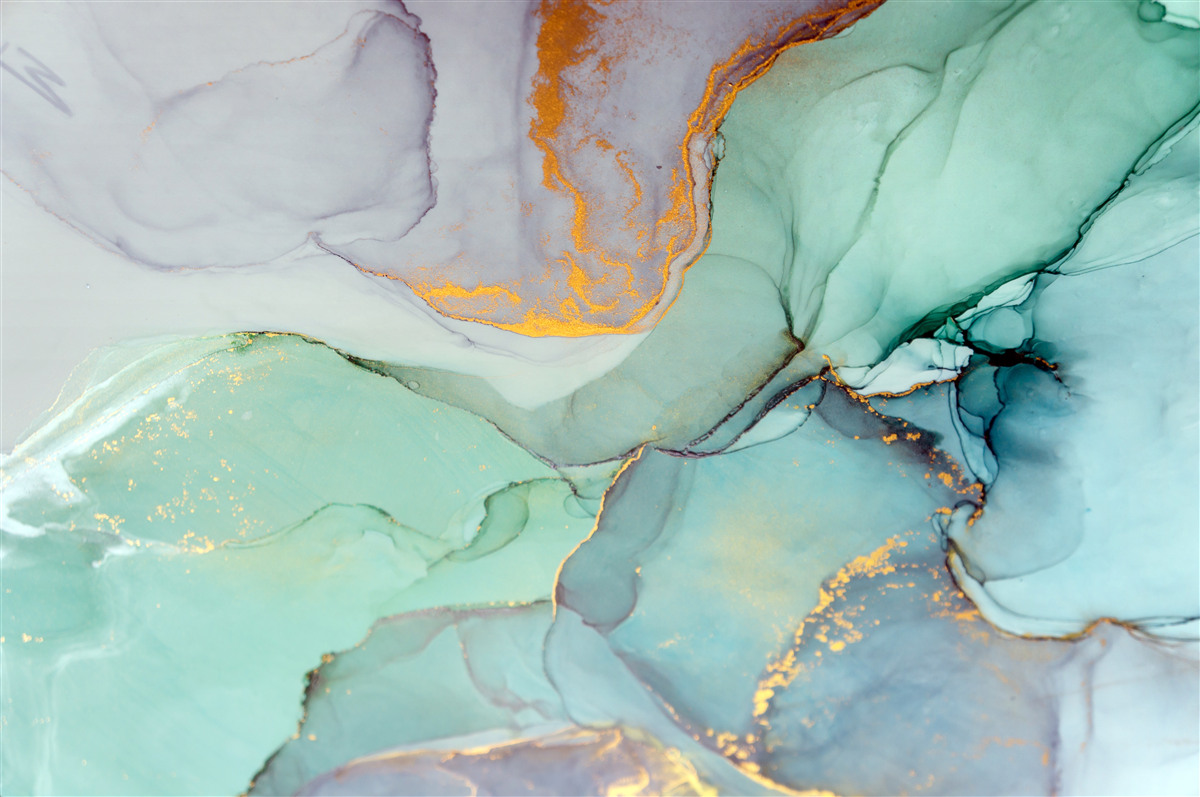 Fotobehang turquoise tint van het ontwerp