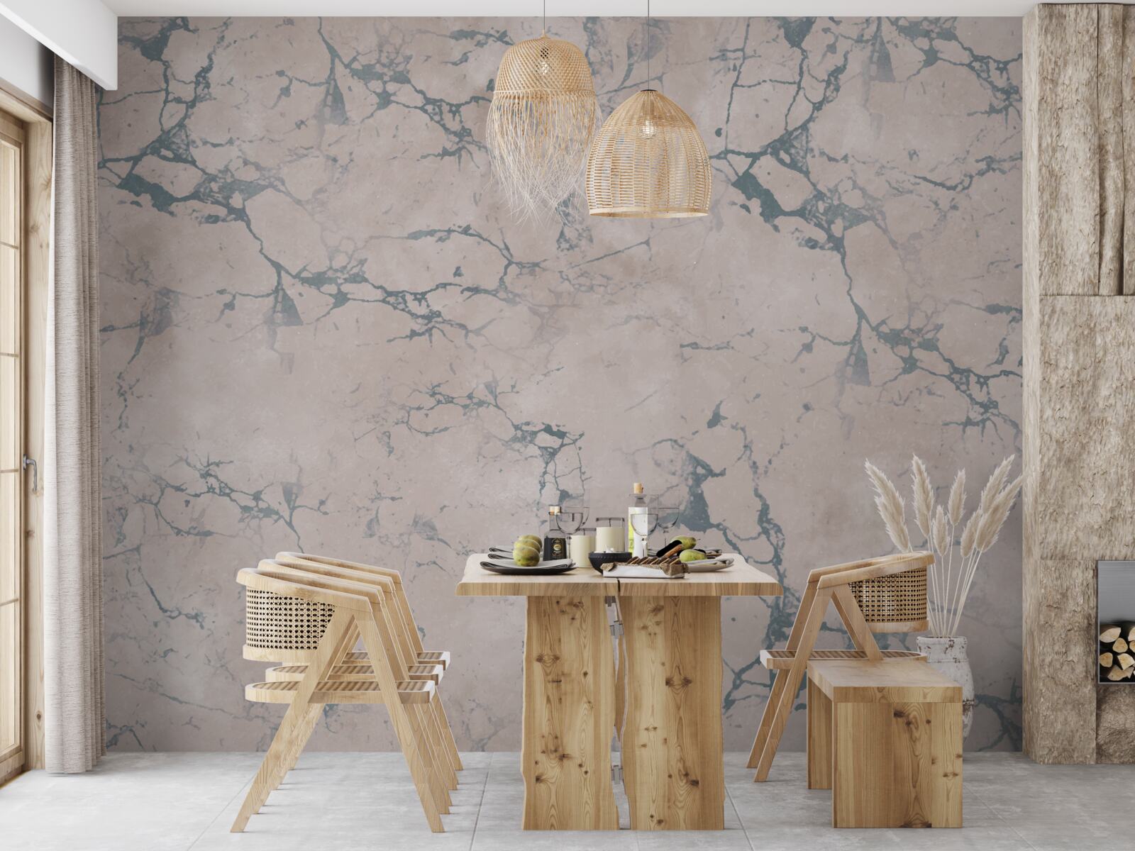 Fotobehang licht gemarmerde textuur