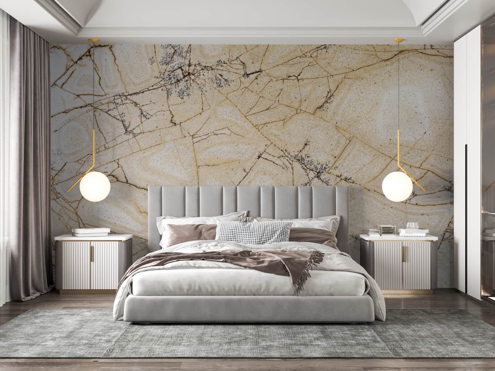 Fotobehang de schoonheid van licht kwartsiet