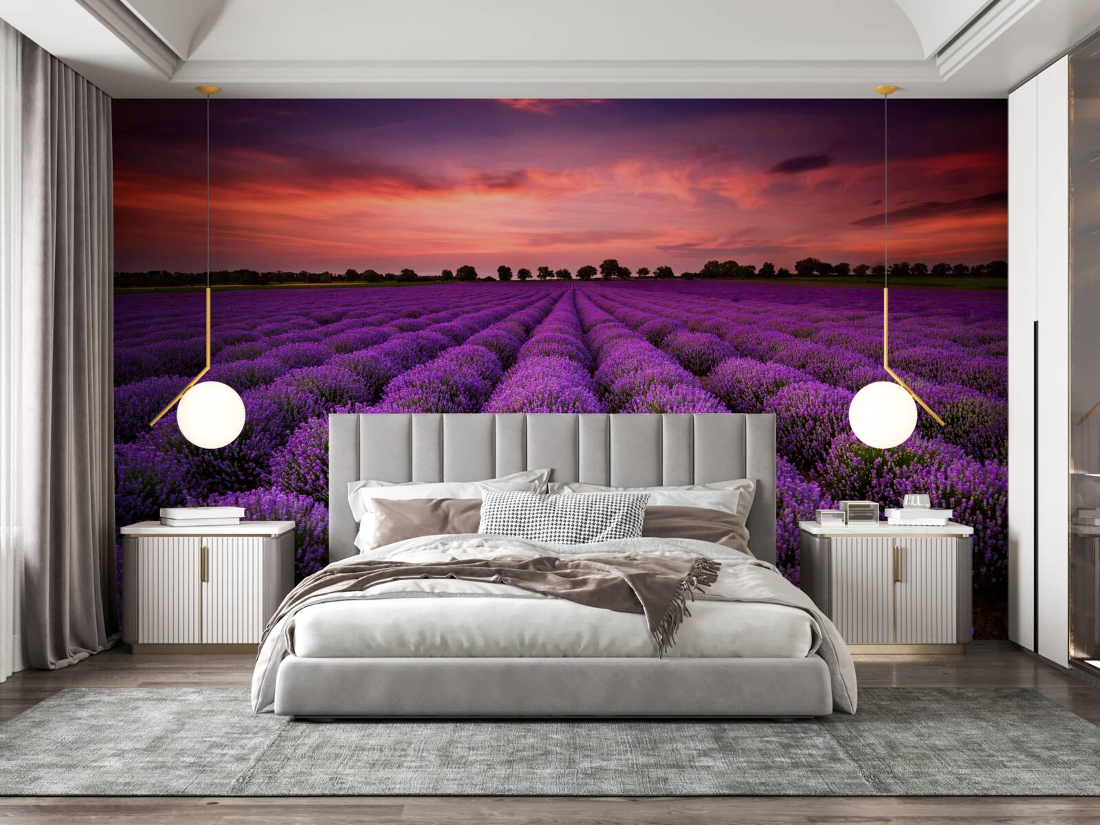Fotobehang een prachtig lavendelveld