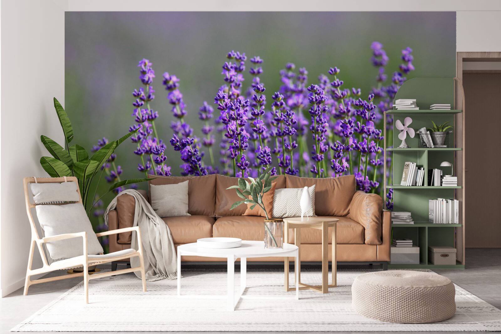 Fotobehang lavendel-paarse kleur