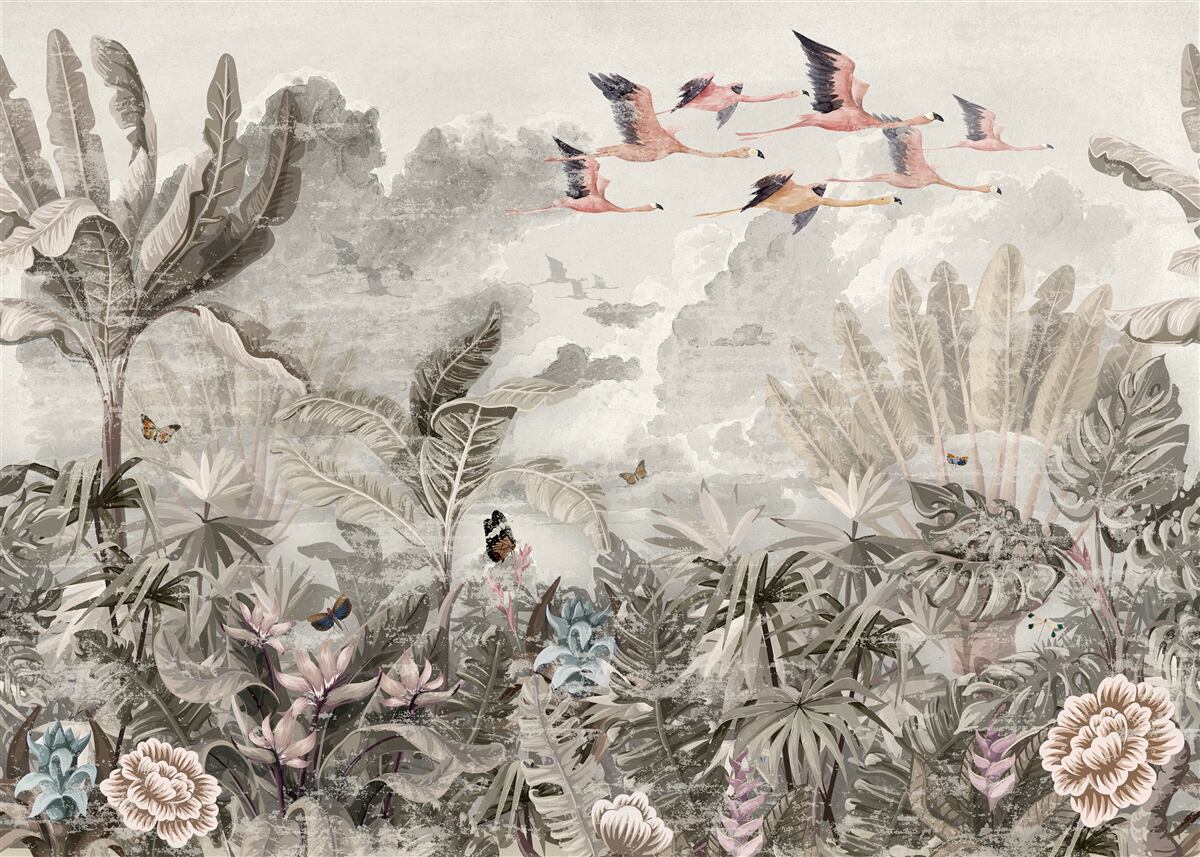 Fotobehang vogels vliegen weg op zoek naar nieuwe habitat