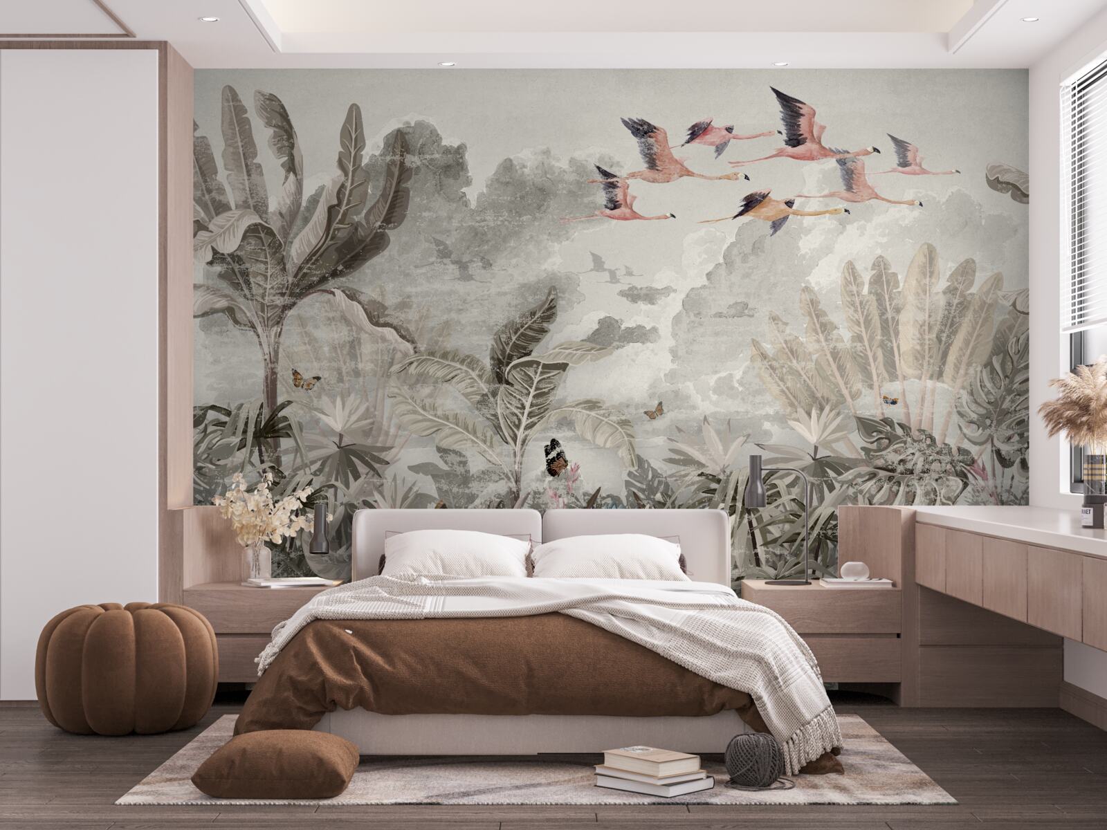 Fotobehang vogels vliegen weg op zoek naar nieuwe habitat