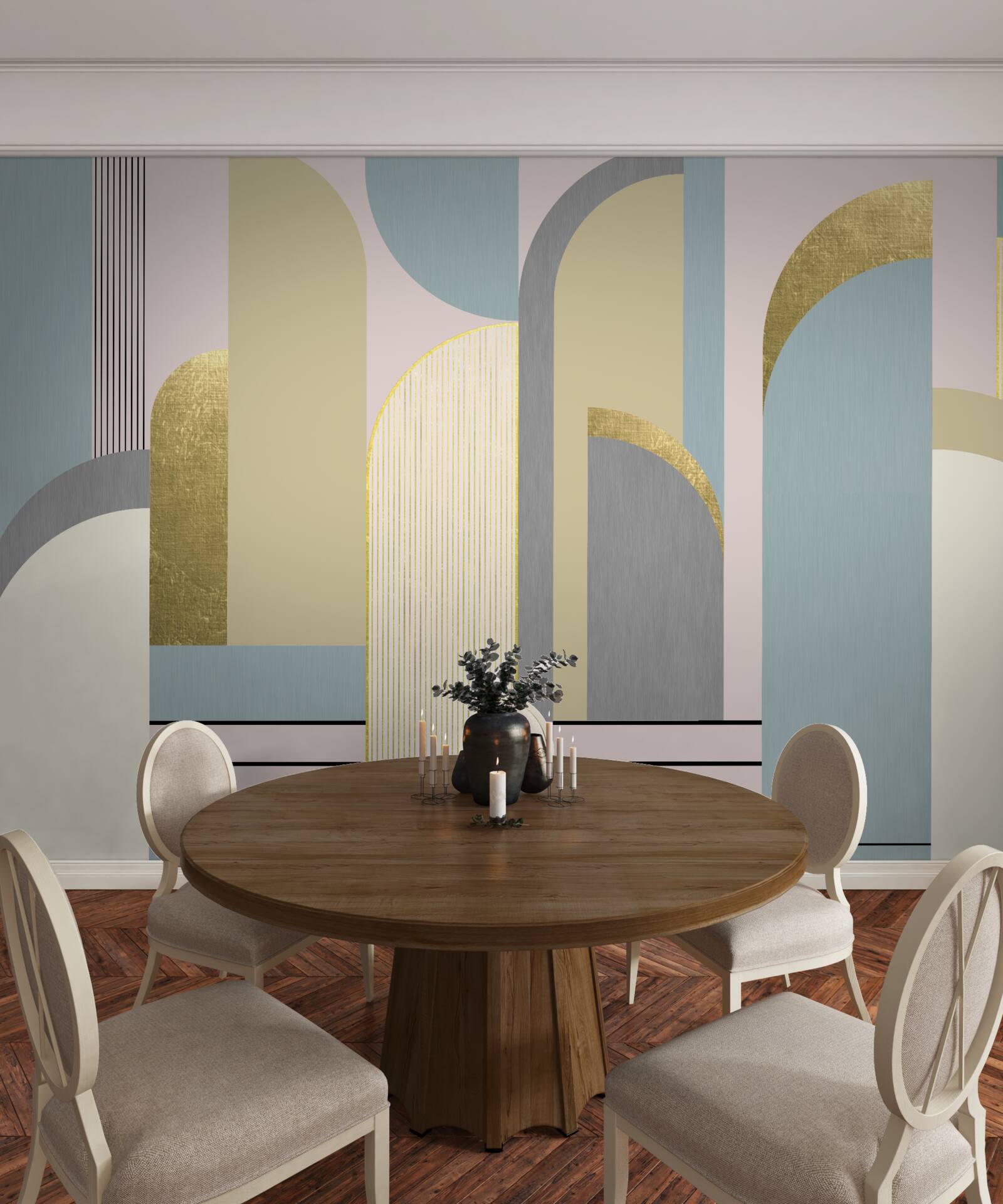 Fotobehang bogen met geometrische vormen