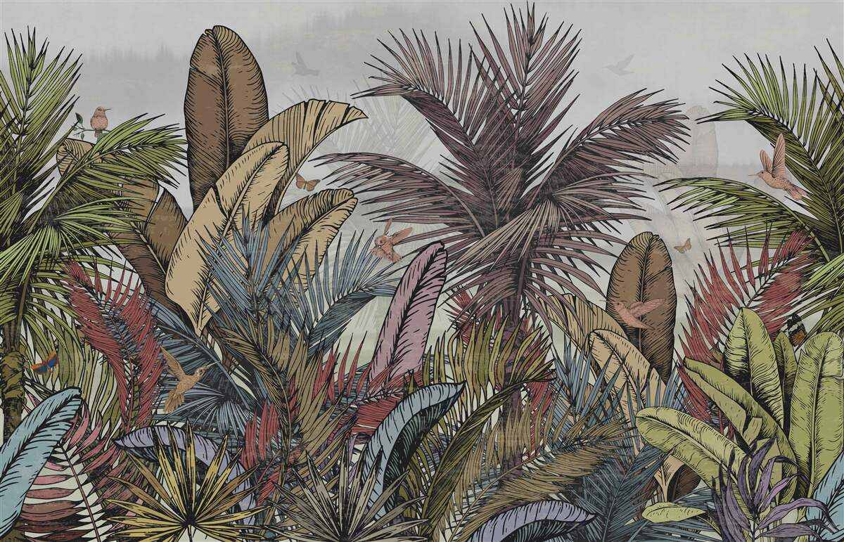 Fotobehang exotische tropische flora