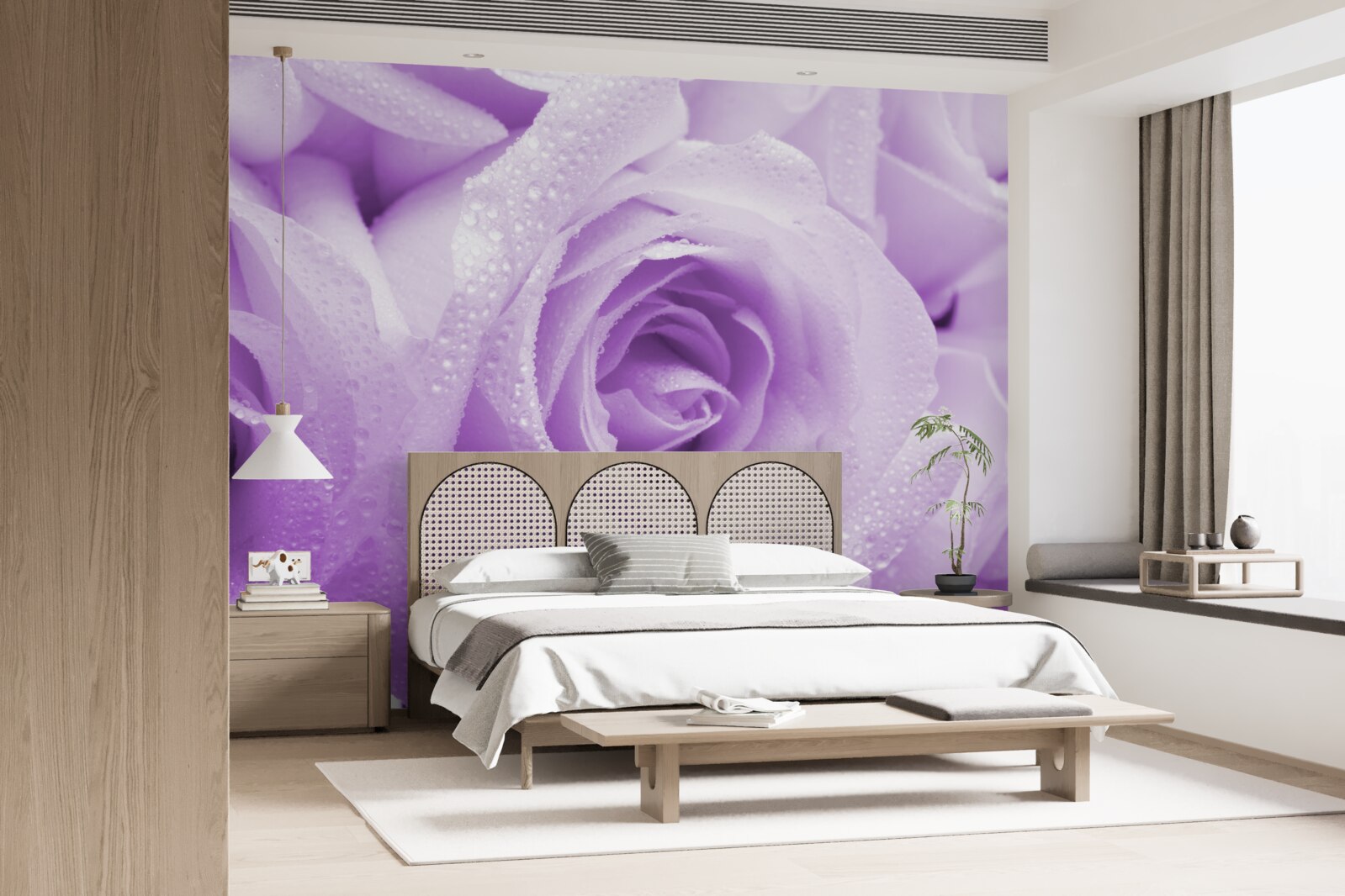 Fotobehang close-up van lilaroze bloemen