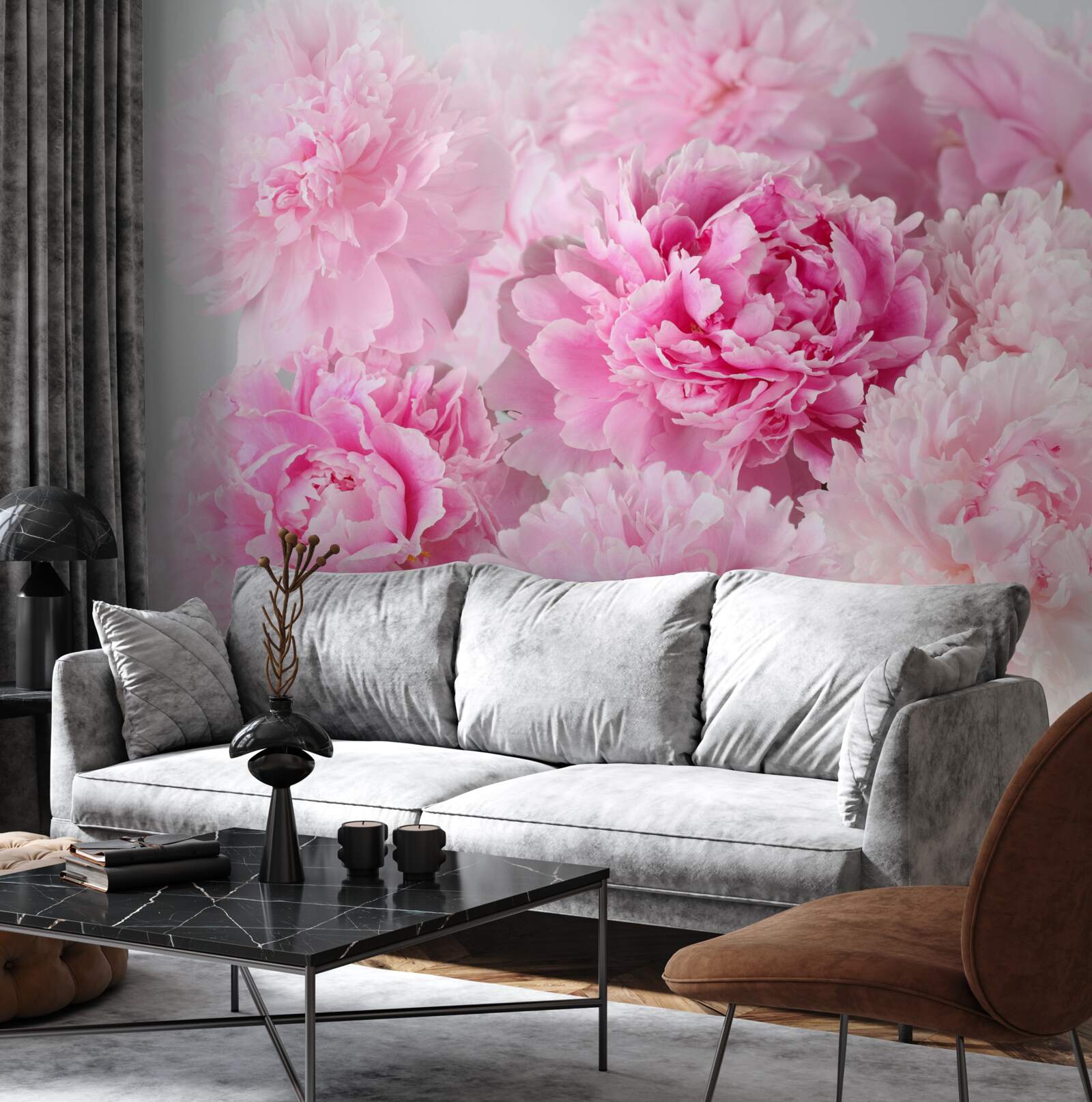 Fotobehang prachtige pioenrozen in roze tinten