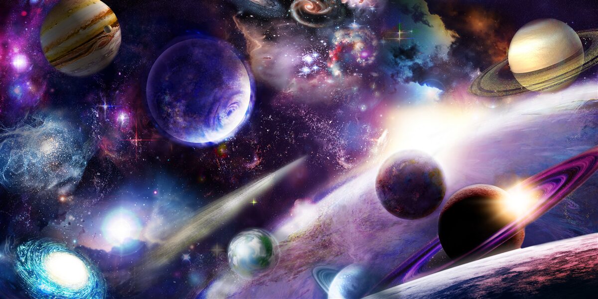 Fotobehang objecten in het universum