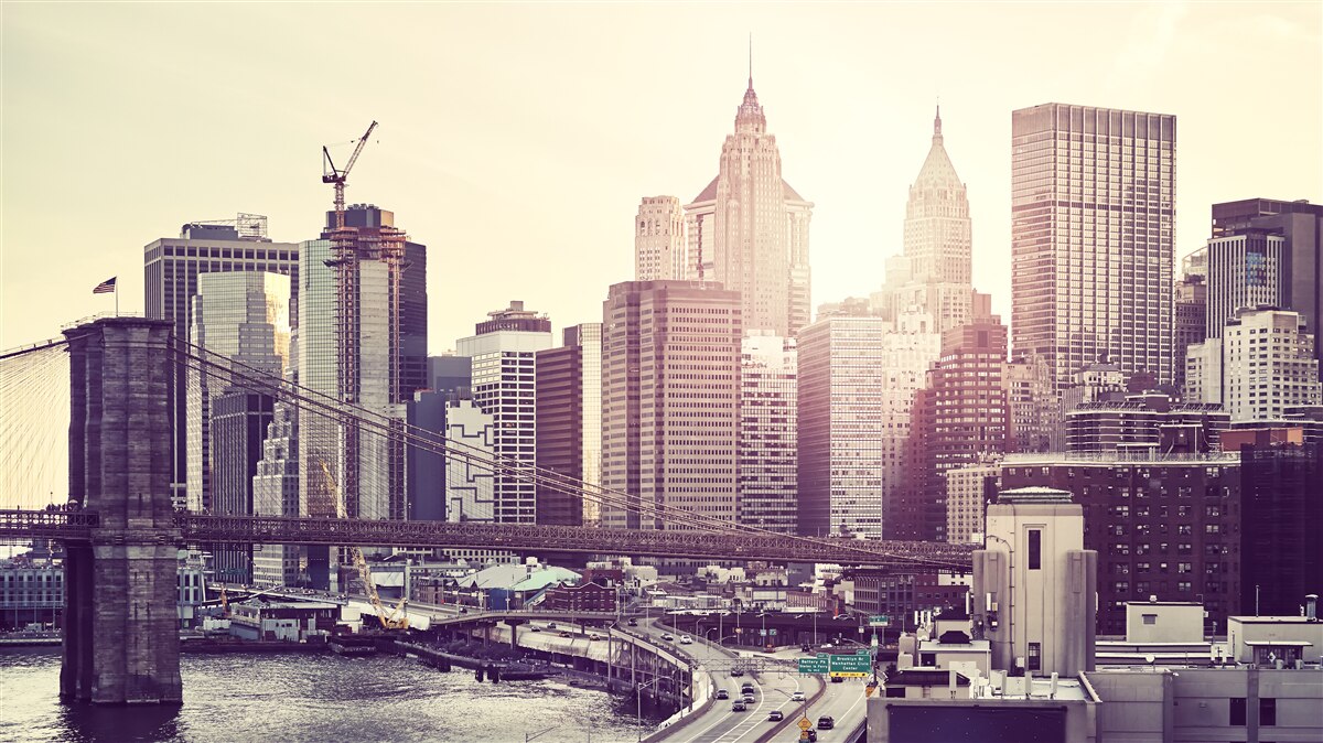 Fotobehang betoverende skyline van manhattan