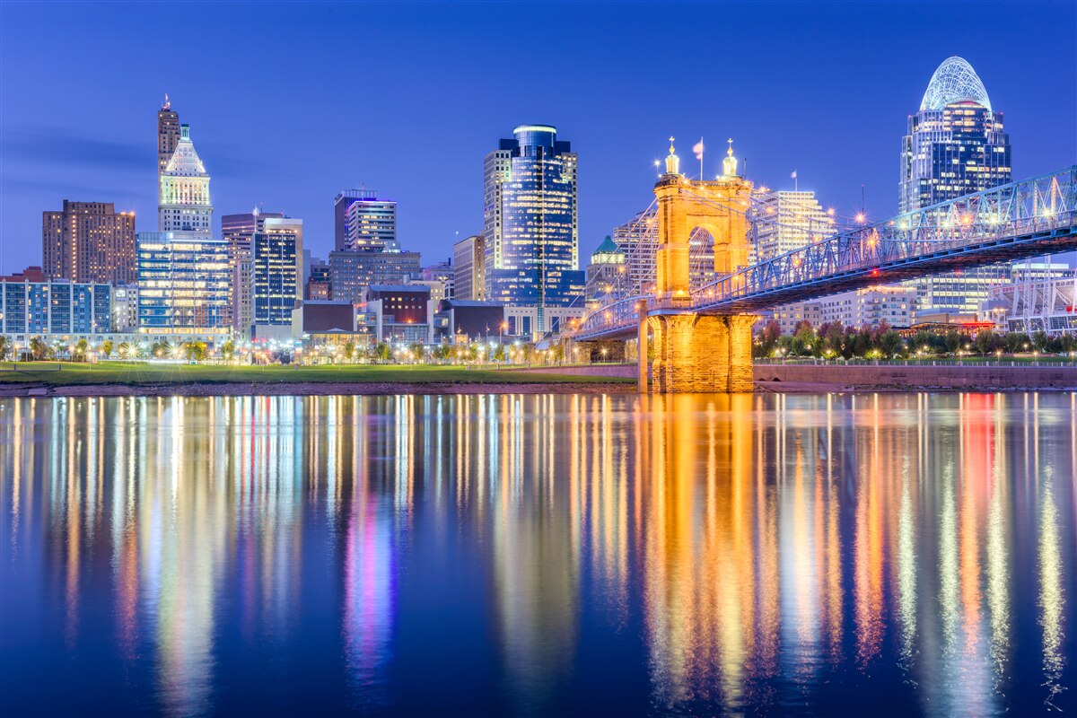Fotobehang cincinnati nocą