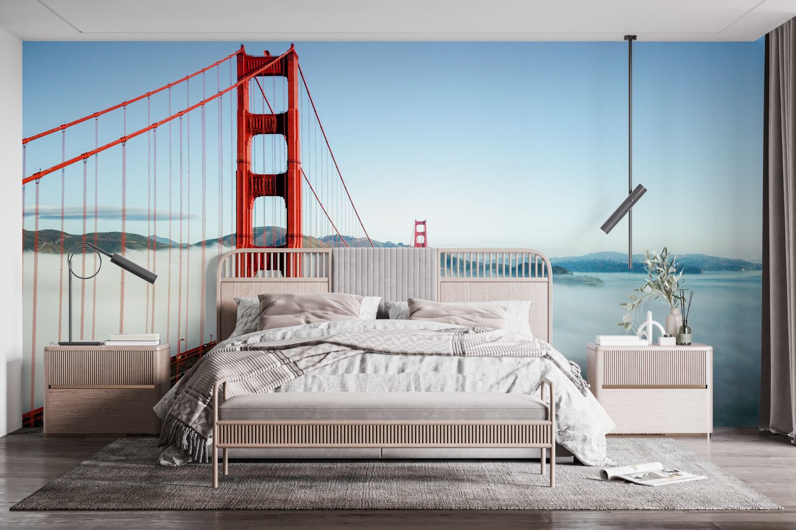 Fotobehang mist omhult Golden Gate Bridge
