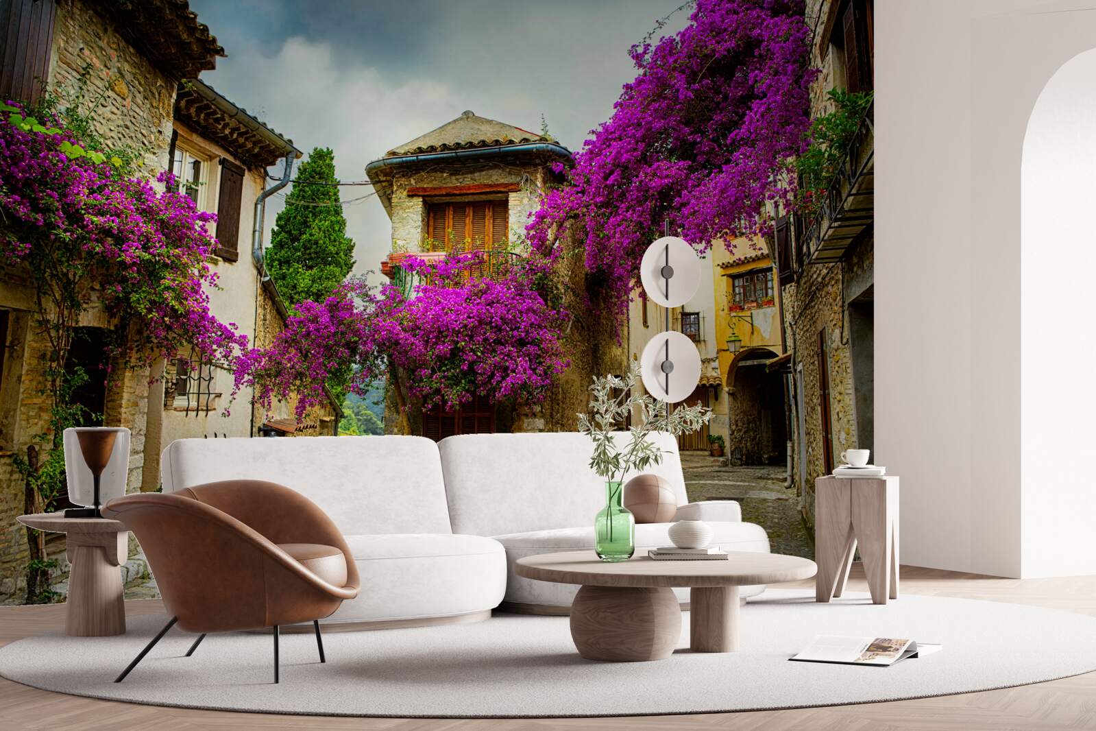 Fotobehang een straat in de provence die comfort en warmte uitstraalt
