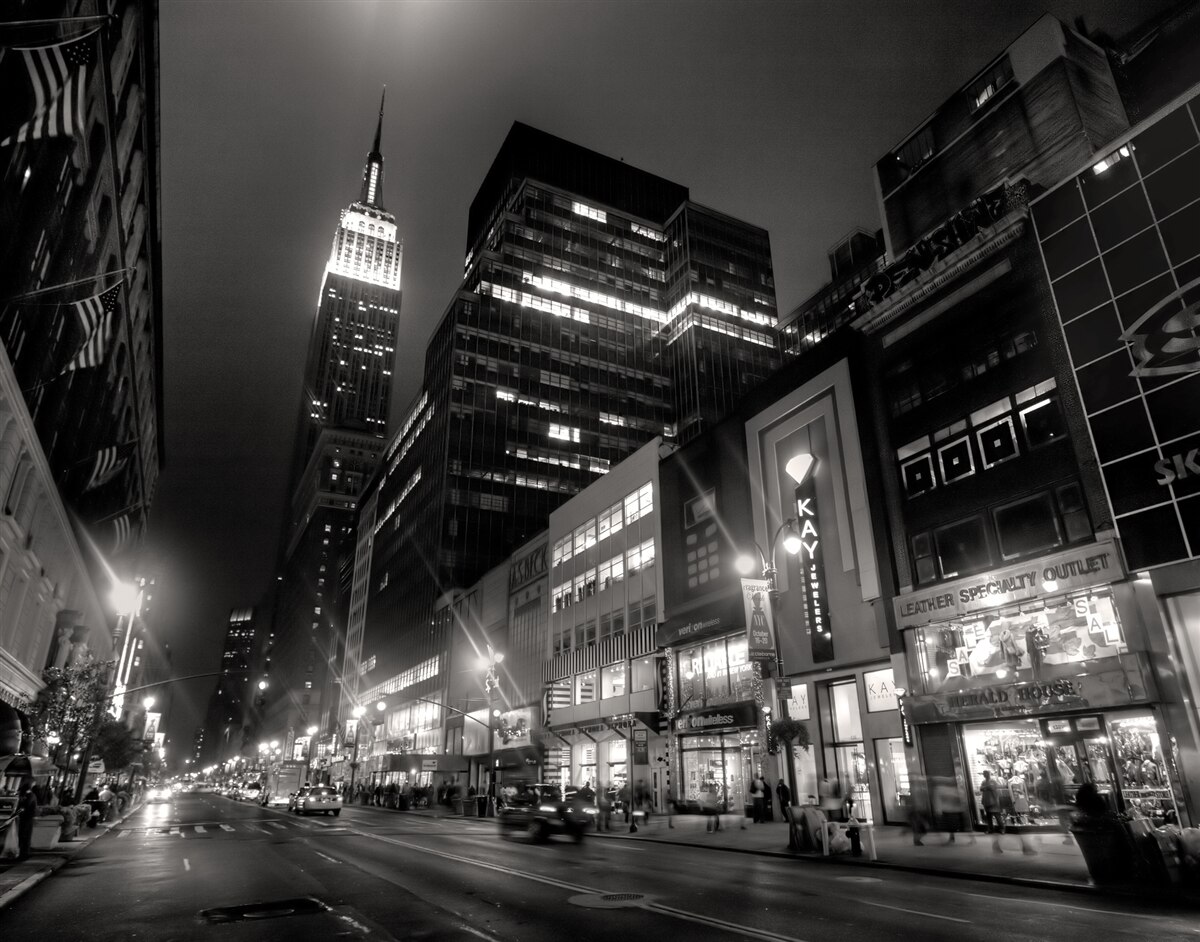 Fotobehang megapolis laan w nocy