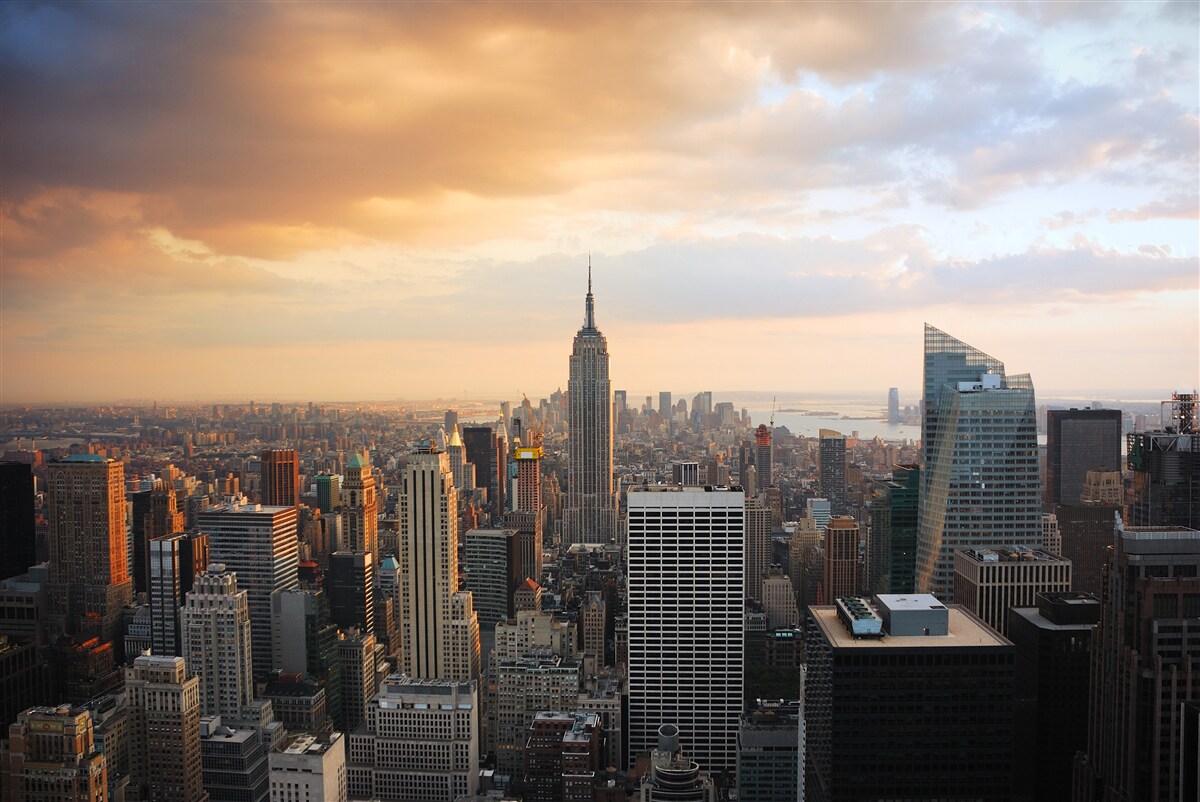 Fotobehang vogelvlucht van new york