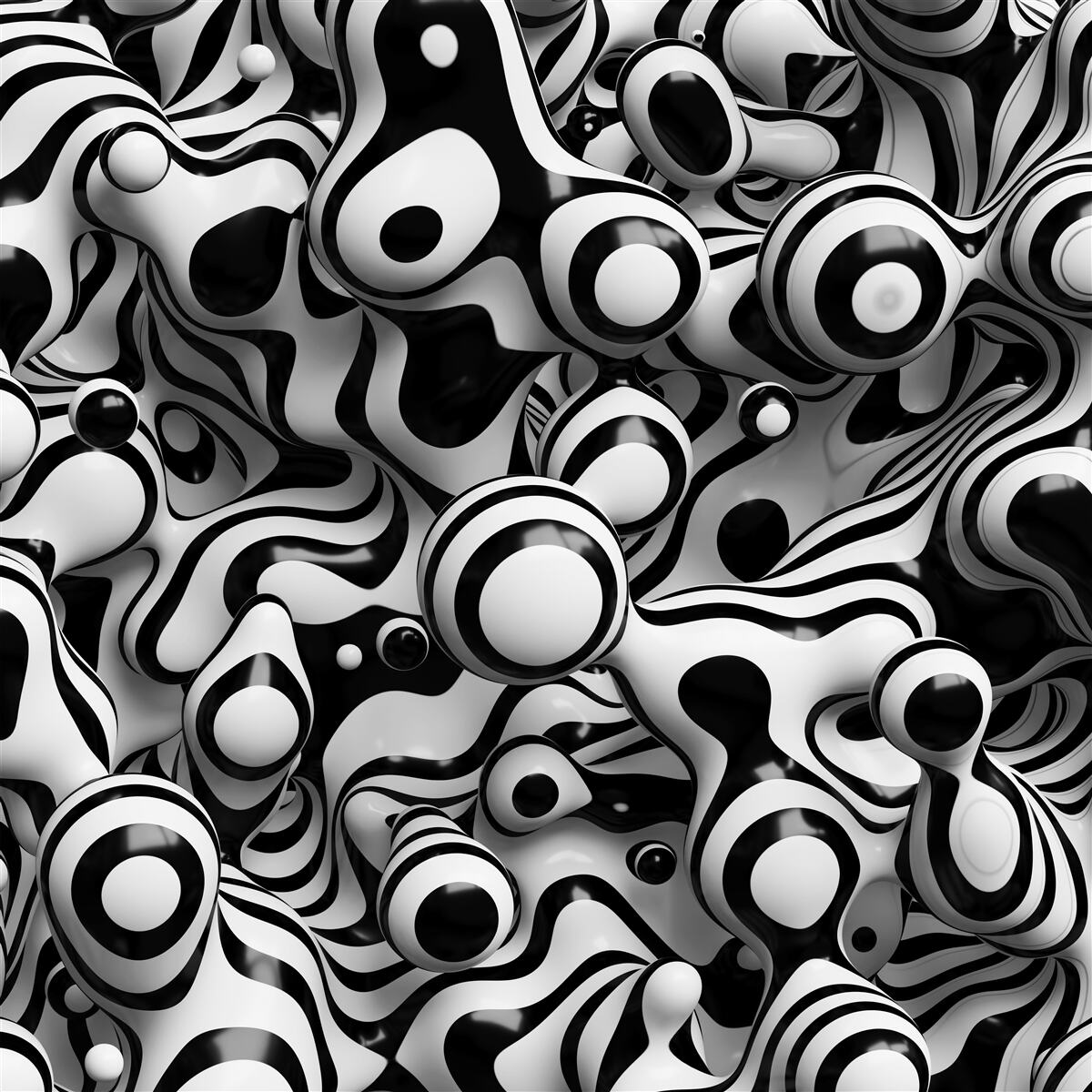 Fotobehang abstractie in een zwart-wit palet