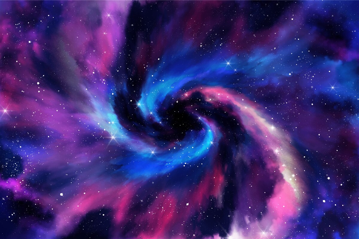 Fotobehang fascinerende schakeringen van universums