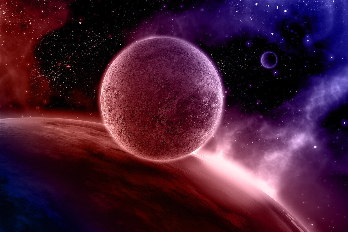Fotobehang onontdekte planeten van onze ruimte