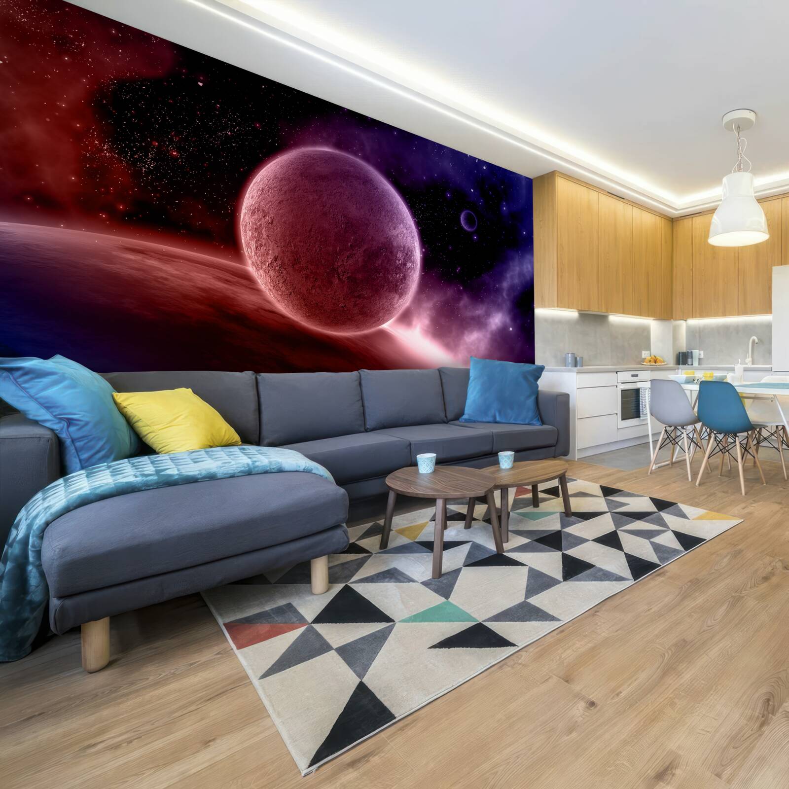 Fotobehang onontdekte planeten van onze ruimte