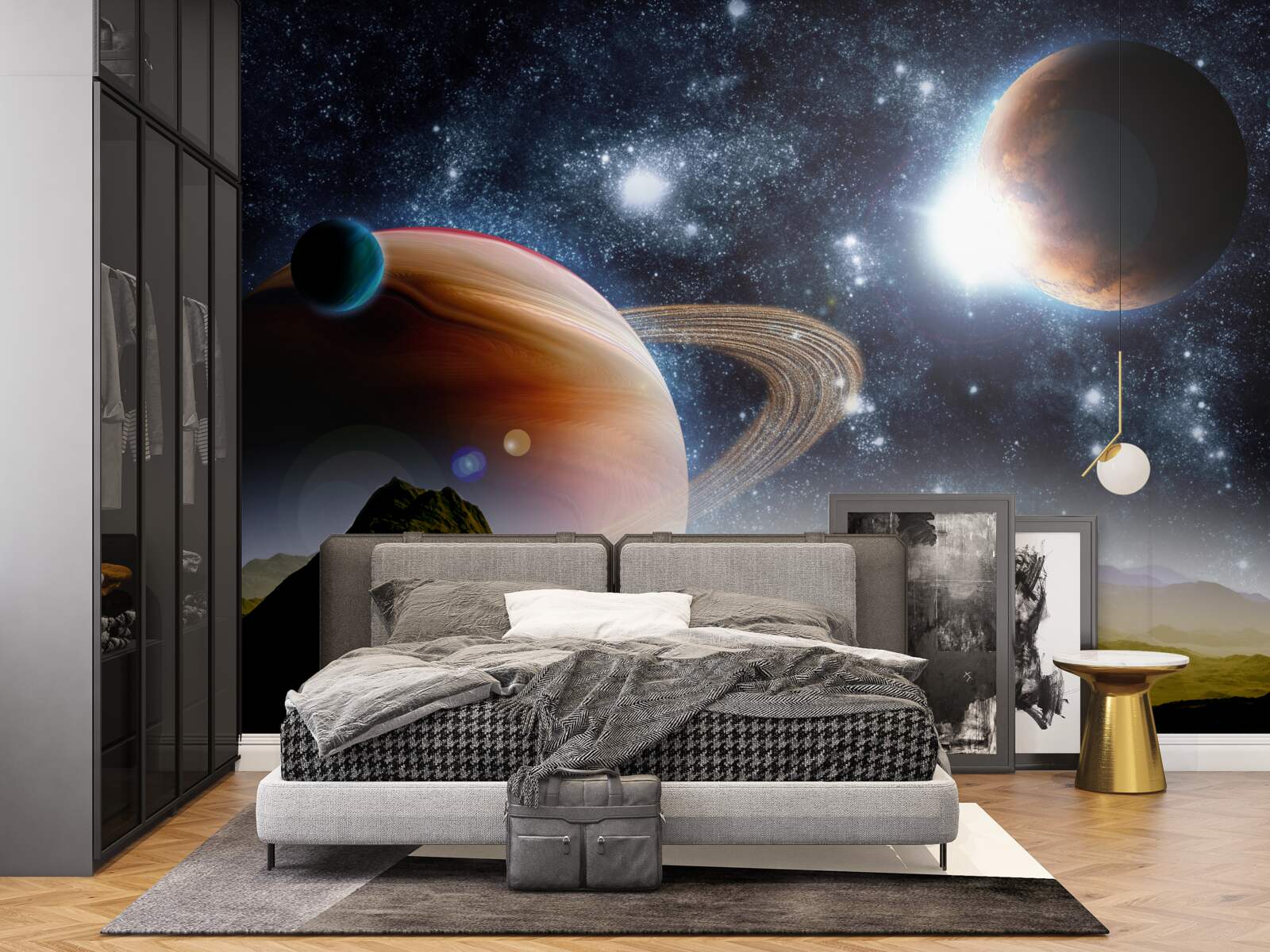 Fotobehang ruimteplaneten