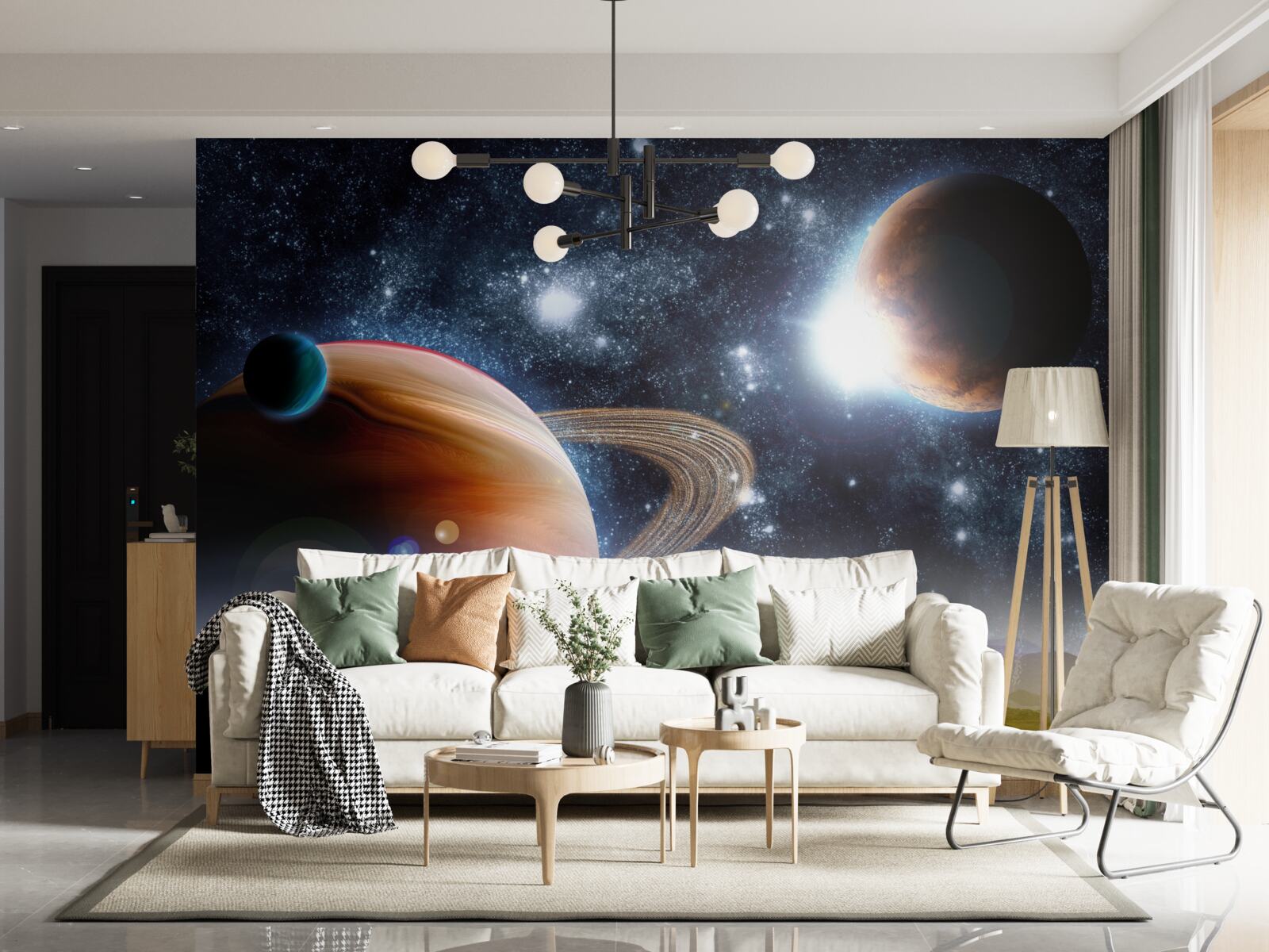 Fotobehang ruimteplaneten