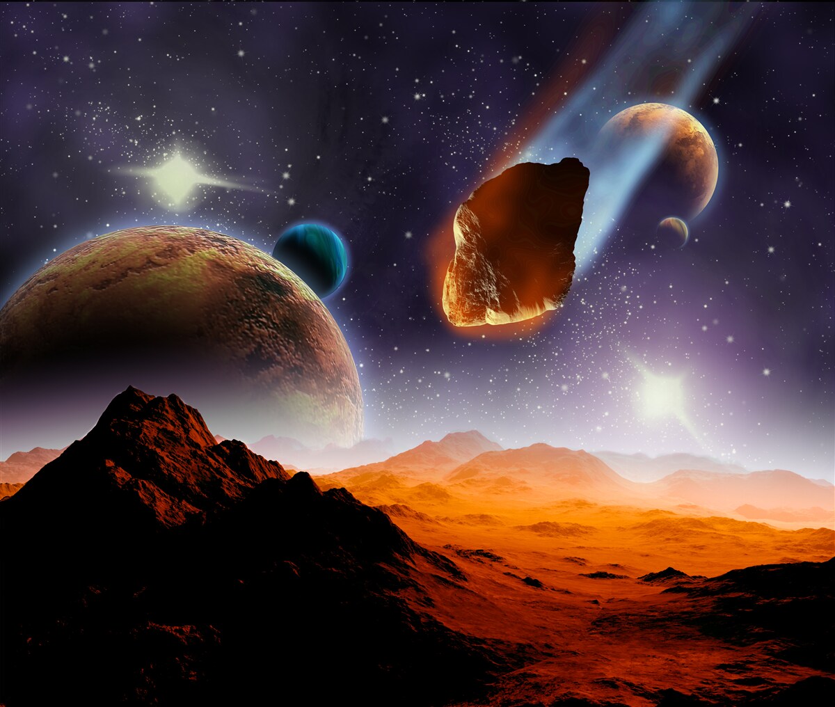 Fotobehang mars onder de hemel