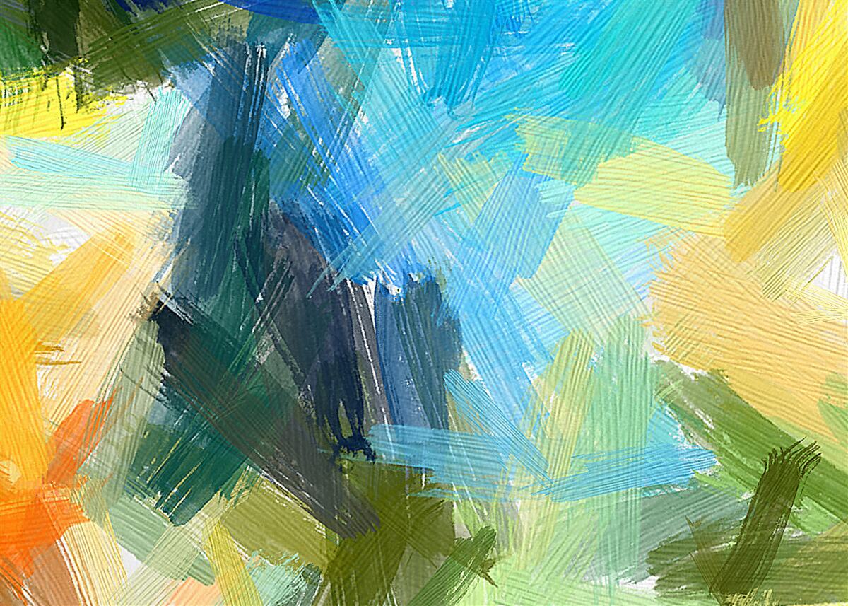 Fotobehang herfstabstractie gemaakt met olieverf