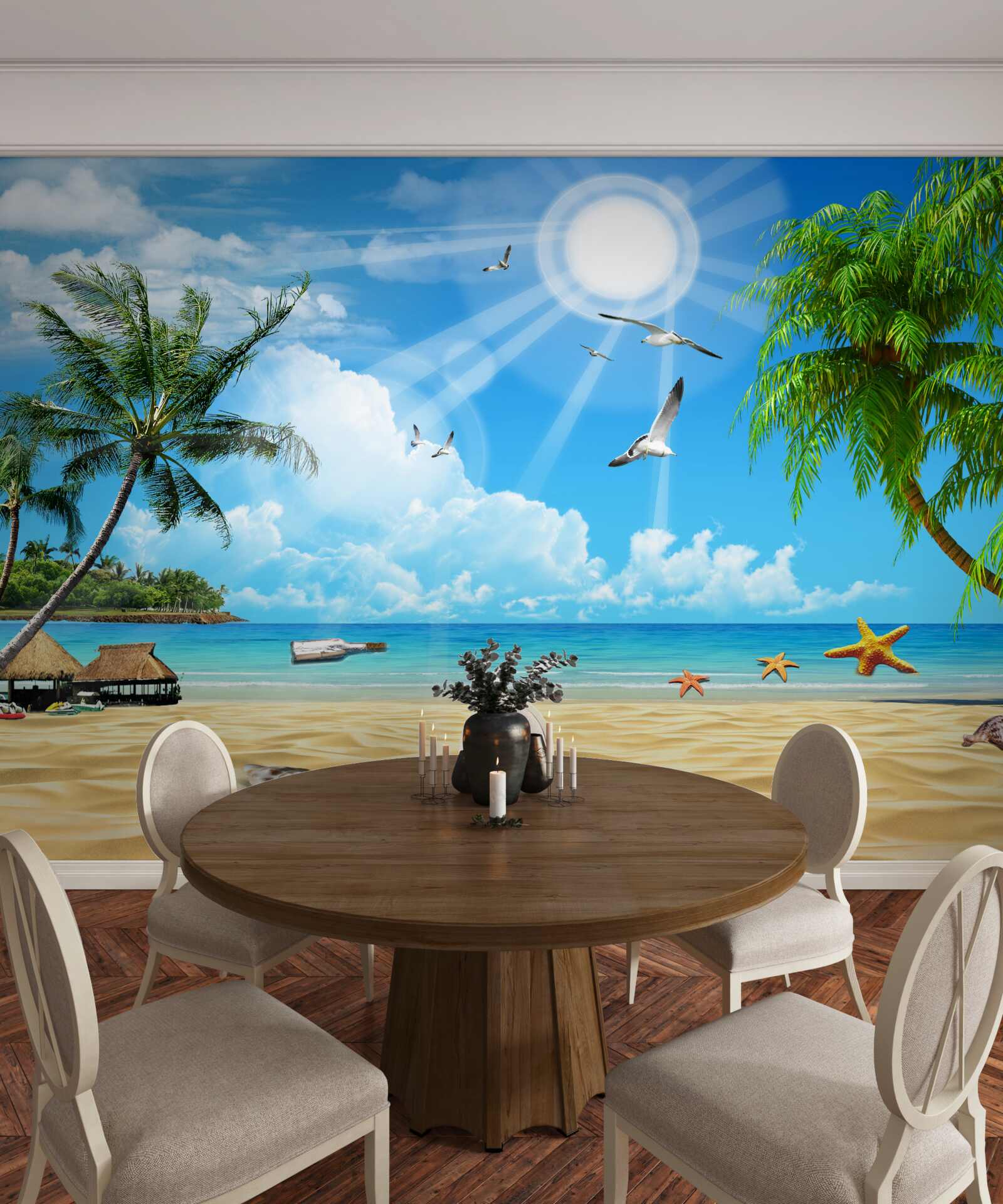 Fotobehang rustige en gezellige plek aan het water