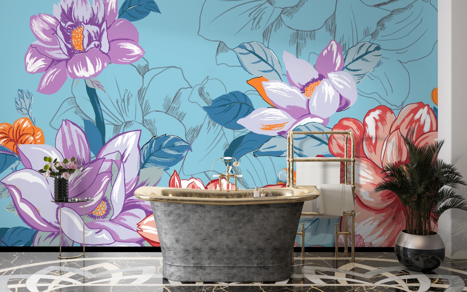 Fotobehang Bloemen van dichtbij maken indruk met hun schoonheid