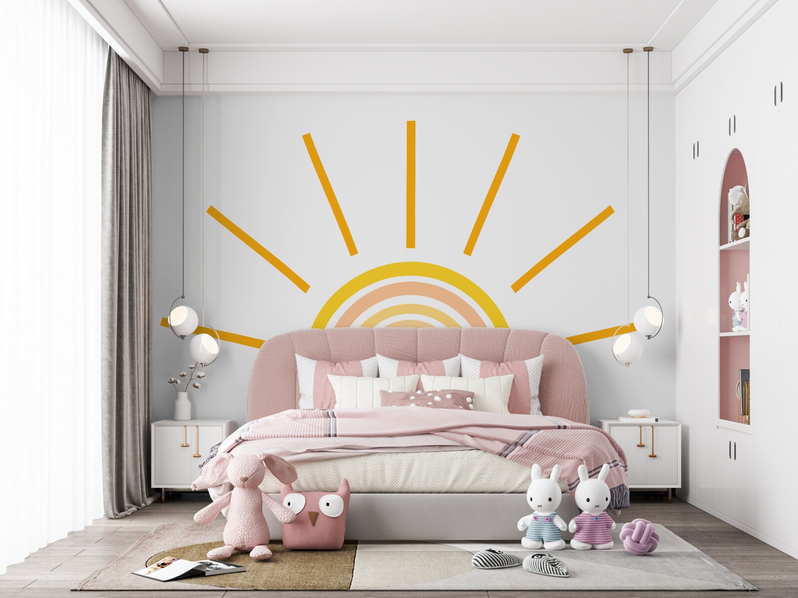 Fotobehang abstract beeld van de zon