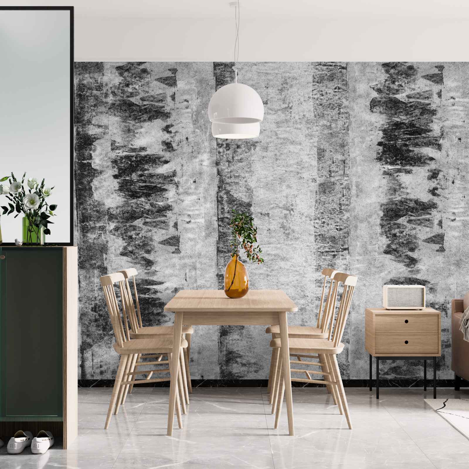 Fotobehang de eeuwige gulden snede van hout
