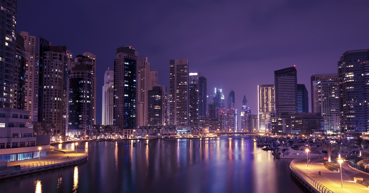 Fotobehang wolkenkrabbers van chicago bij nacht