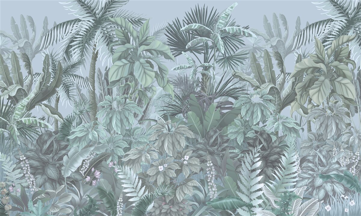 Fotobehang duisternis in de jungle