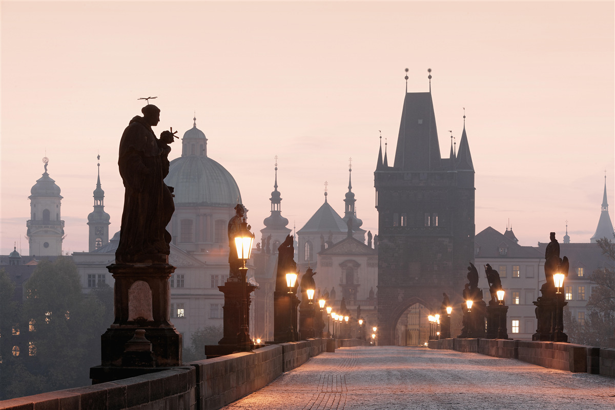 Fotobehang het oude Praag en de Karelsbrug