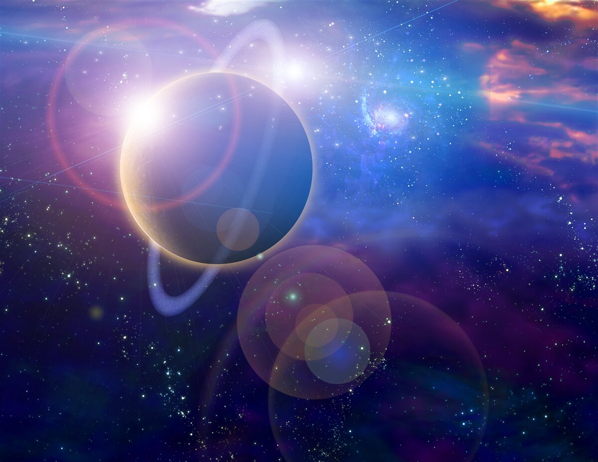 Fotobehang sterren op een hemelplaneet