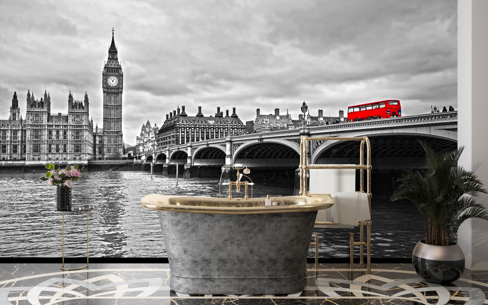 Fotobehang londen brug over thames