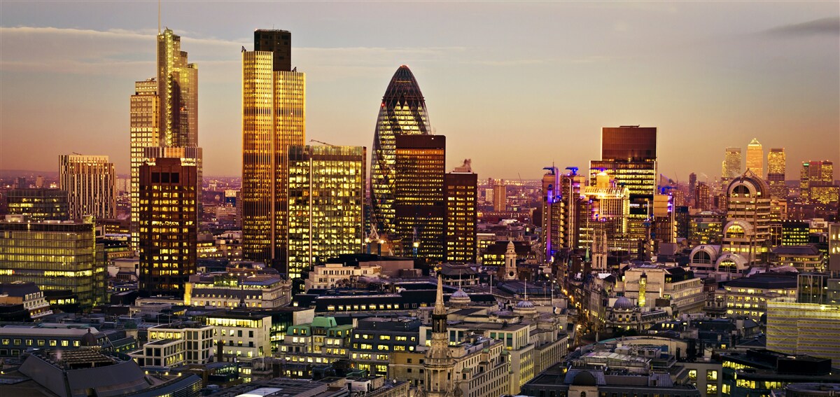 Fotobehang De lichtjes van gouden Londen