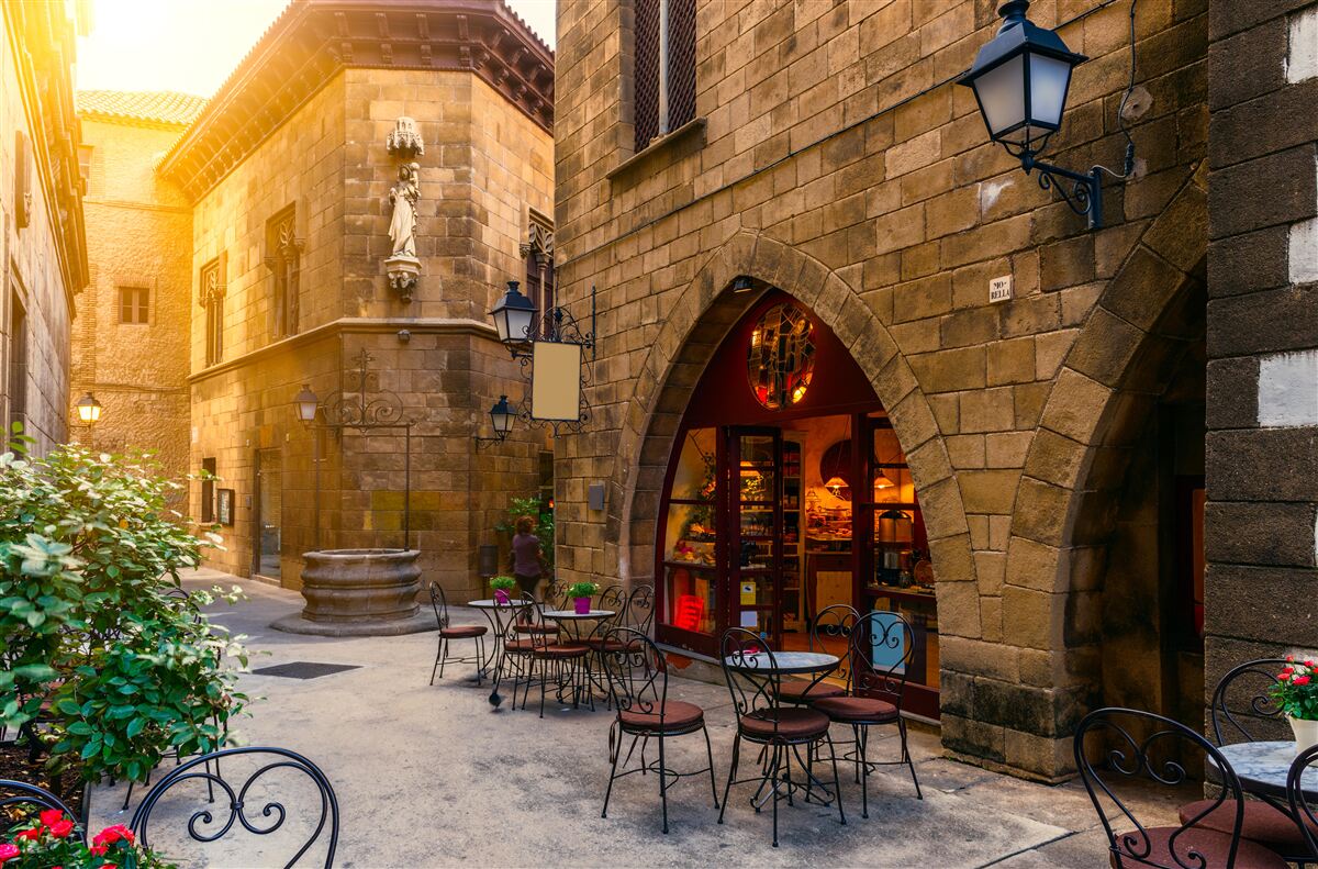 Fotobehang barcelona, gotische wijk