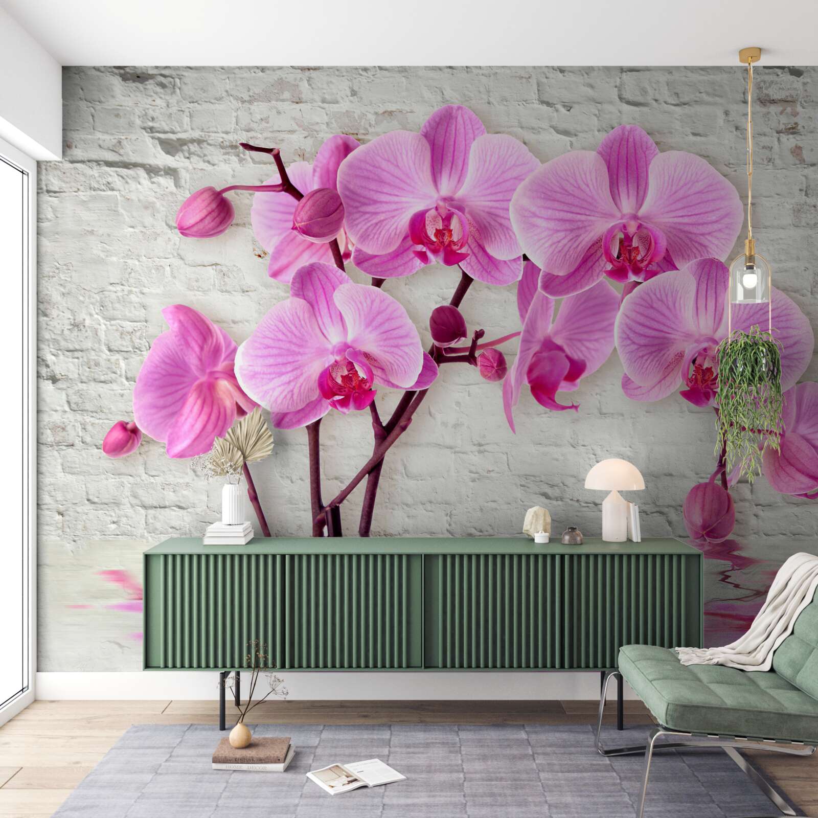 Fotobehang zacht paarse orchidee bloem