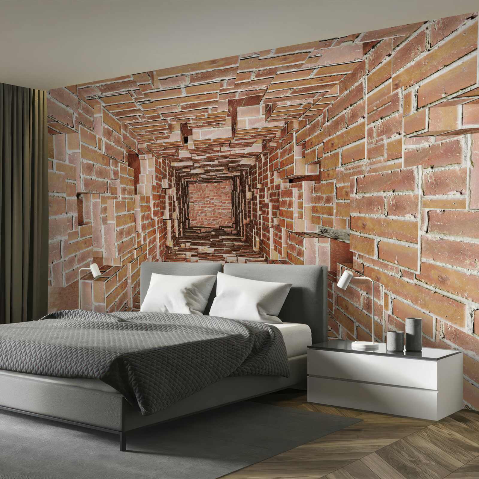 Fotobehang Metselput met smal formaat