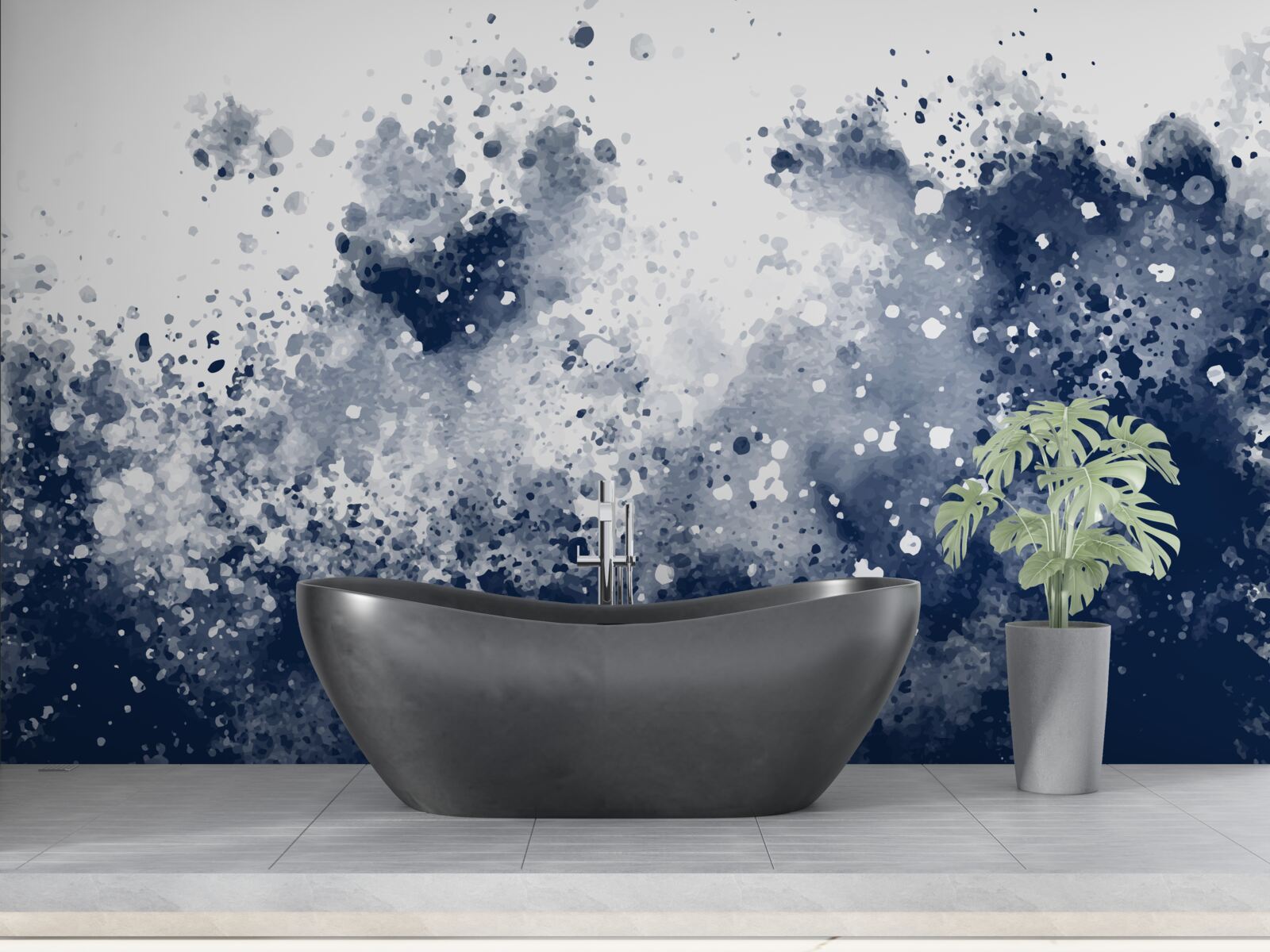 Fotobehang de oceaan in een storm