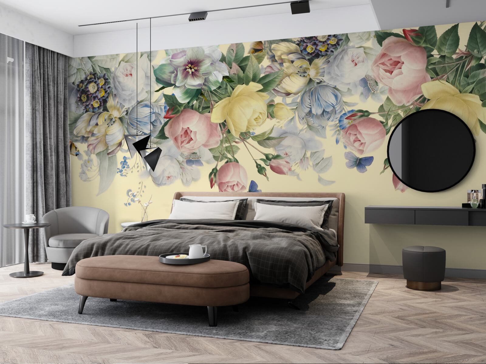 Fotobehang delicate tinten van verschillende kleuren