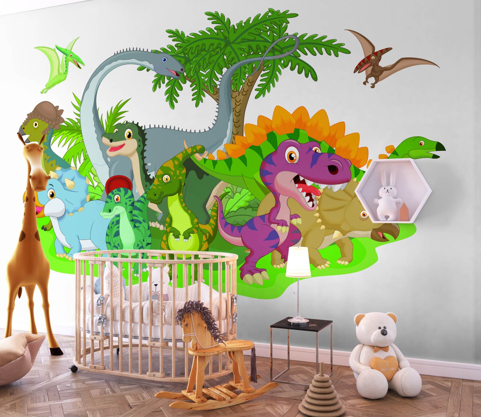 Fotobehang tekenfilm dinosaurussen