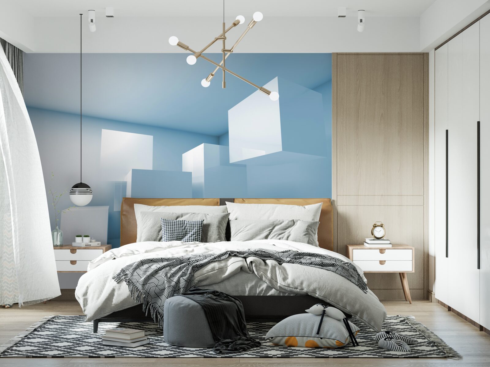 Fotobehang abstracte geometrische structuur